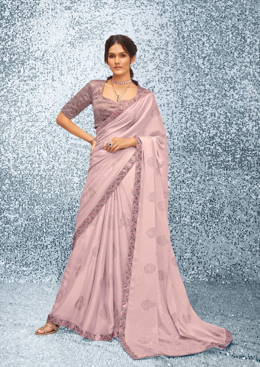 Stavan Emily Fancy Stylish Party Wear Chiffon Saree Collection